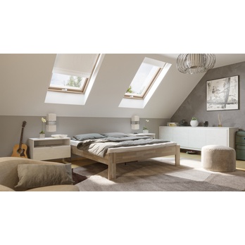 Posteľ ELODIE II buk olej sivá, 180x200 cm 1