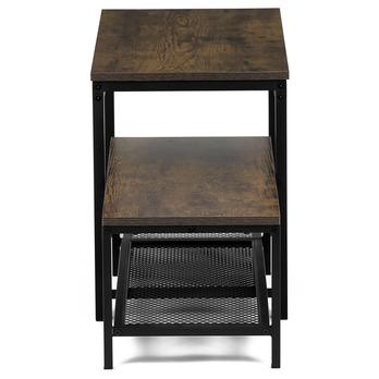 Lavica na topánky ELON čierna/staré drevo 6