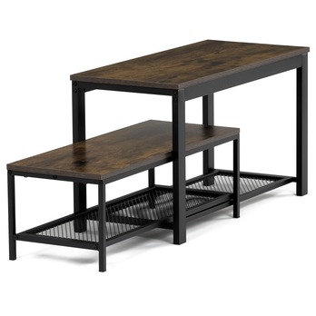 Lavica na topánky ELON čierna/staré drevo 7