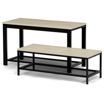 Lavica na topánky ELON čierna/dub sonoma 2