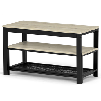 Lavica na topánky ELON čierna/dub sonoma 3