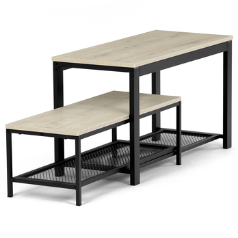 Lavica na topánky ELON čierna/dub sonoma 6