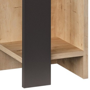 Nočný stolík ELOS dub/antracit, pravé vyhotovenie 2