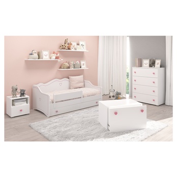 Komoda ELSA biela/ružová 3