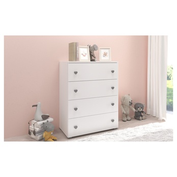 Komoda ELSA biela/sivá 1