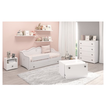 Komoda ELSA biela/sivá 3