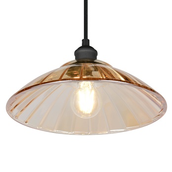 Závesné svietidlo ELUNA čierna/jantárová 3