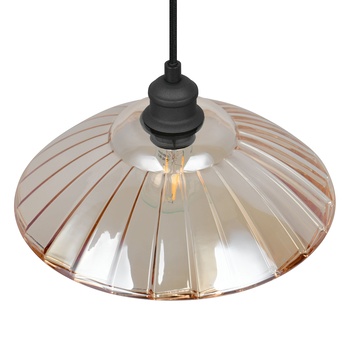 Závesné svietidlo ELUNA čierna/jantárová 4