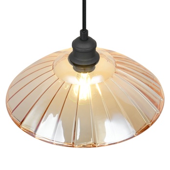 Závesné svietidlo ELUNA čierna/jantárová 5