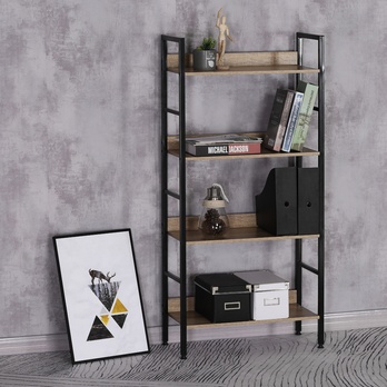 Regál ELVIN 2 dub/čierna 1