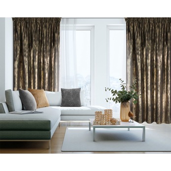 Záves EMILA 2 čierna/zlatá, 140x270 cm 3
