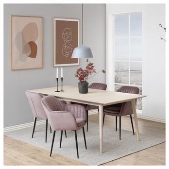 Jedálenská stolička EMILIA ružová 1