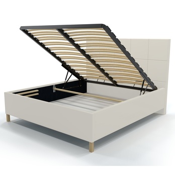 Posteľ s roštom EMMI 1 svetlosivá, 180x200 cm 2