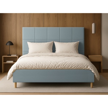 Posteľ s roštom EMMI 1 sivomodrá, 140x200 cm 1