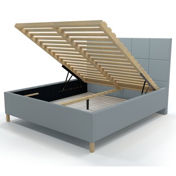 Posteľ s roštom EMMI 2 sivomodrá, 180x200 cm 2