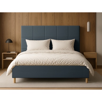 Posteľ s roštom EMMI 2 tmavosivá, 180x200 cm 1