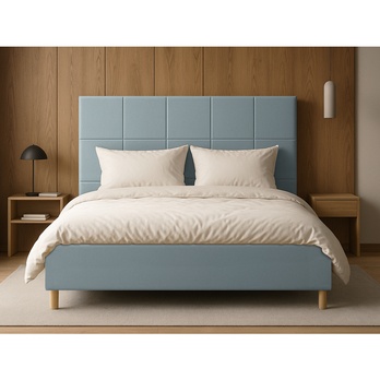 Posteľ s roštom EMMI 2 sivomodrá, 160x200 cm 1