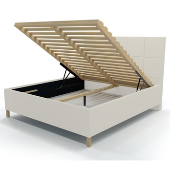 Posteľ s roštom EMMI 2 svetlosivá, 140x200 cm 2