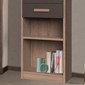 Regál EMPOLI dub sanremo/grafit, šírka 48 cm 4