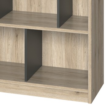 Regál EMPOLI dub sanremo/grafit, šírka 90 cm 3