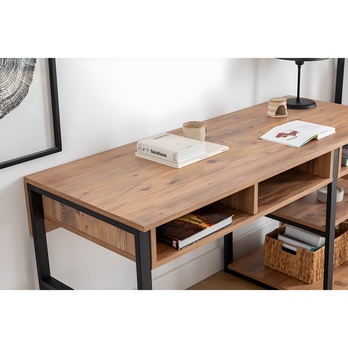 Písací stôl EMRO dub/čierna 5