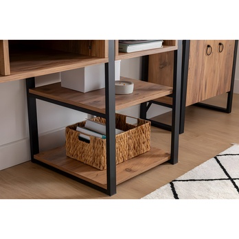 Písací stôl EMRO dub/čierna 6