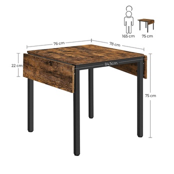 Jedálenský stôl ENJOY hnedá/čierna 3