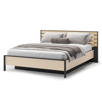 Posteľ ENNA piesková/čierna, 160x200 cm 3