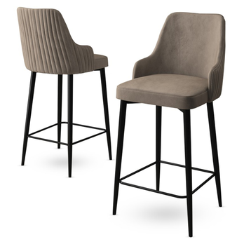 Barová stolička ENOX hnedá/čierna, sada 2 ks 2