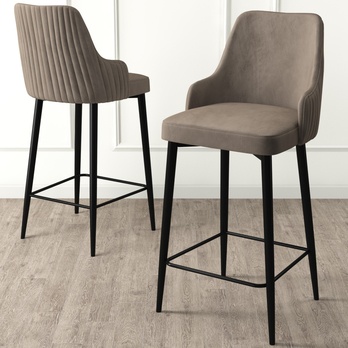 Barová stolička ENOX hnedá/čierna, sada 2 ks 1