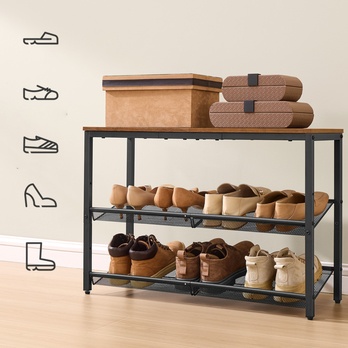 Regál na topánky ENTRY 2 hnedá/čierna 2