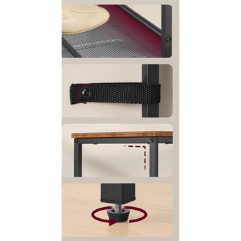 Regál na topánky ENTRY 2 hnedá/čierna 4