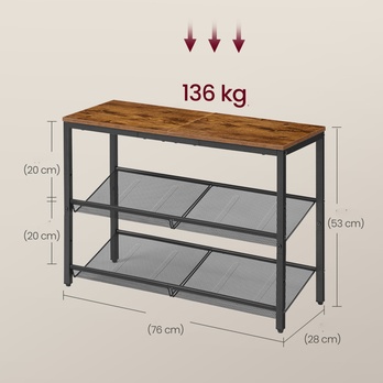 Regál na topánky ENTRY 2 hnedá/čierna 5