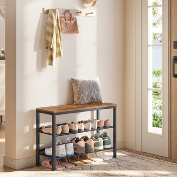 Regál na topánky ENTRY 2 hnedá/čierna 1