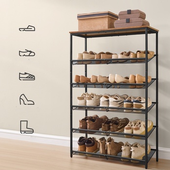 Regál na topánky ENTRY hnedá/čierna 2