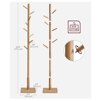 Stojanový vešiak ENTRYWAY prírodná 5