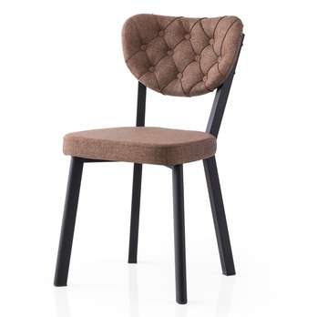 Jedálenská stolička ENZO hnedá/čierna, sada 2 ks 1