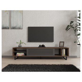 TV komoda ERAY orech/antracitová 1