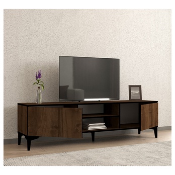 TV komoda EREM orech/čierna 2