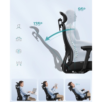 Kancelárska stolička ERGO čierna 2