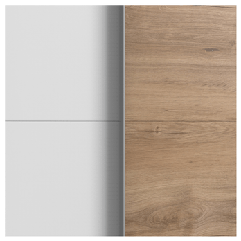 Šatníková skriňa ERICA prírodná/biela, šírka 179 cm 3