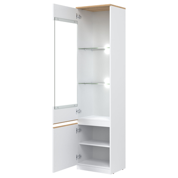 Vitrína ERNIE RM07 II biela/dub evoke 1