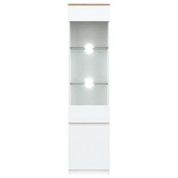 Vitrína ERNIE RM07 II biela/dub evoke 2