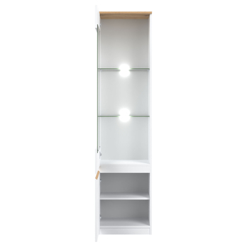 Vitrína ERNIE RM07 II biela/dub evoke 3