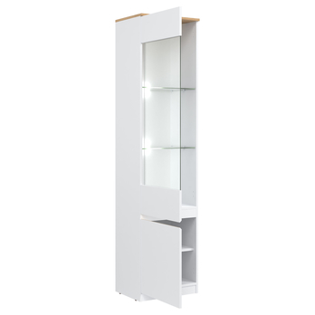 Vitrína ERNIE RM07 II biela/dub evoke 5