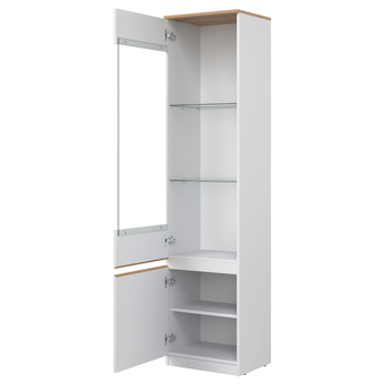 Vitrína ERNIE RM07 II biela/dub evoke 1