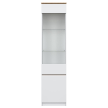 Vitrína ERNIE RM07 II biela/dub evoke 2