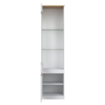 Vitrína ERNIE RM07 II biela/dub evoke 3