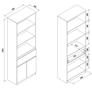 Skriňa ERNIE RM09 dub evoke 4