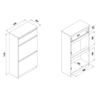 Skrinka na topánky ERNIE RM11 dub evoke 3